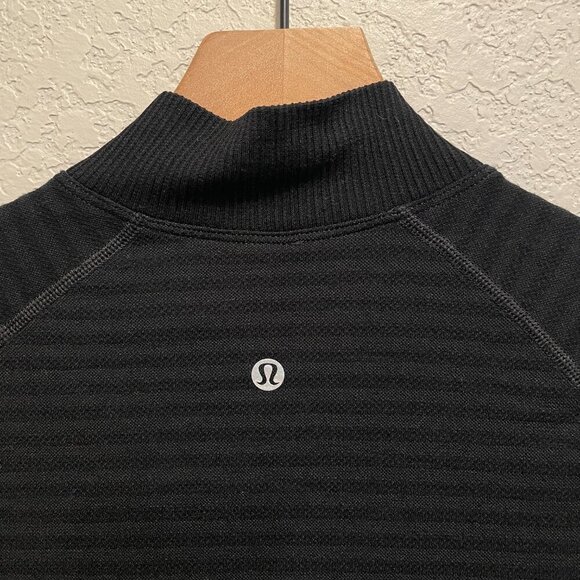 Lululemon Keep the Heat Half Zip Wool Blend Baselayer Size 8 Black - Picture 7 of 7